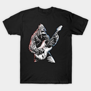 The Sasquatch Guitarist: Bigfoot's Electric Jams T-Shirt